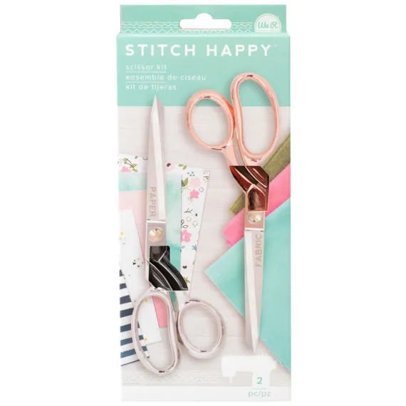 Wr – Set Tijeras – Tela y Papel – Stitch Happy
