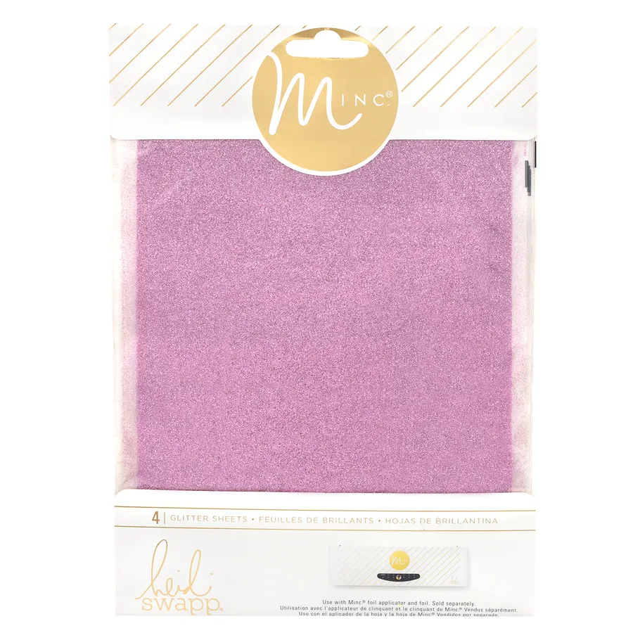 Wr – Foil Pink 6×8 – Minc – Glitter Sheets