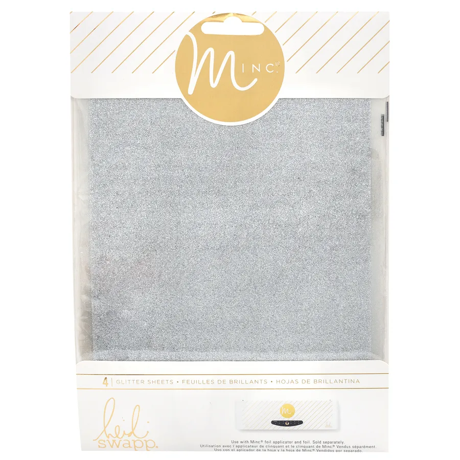 Wr – Foil Silver 6×8 – Minc – Glitter Sheets